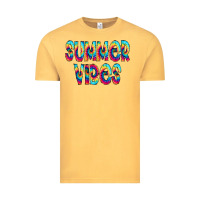 Vintage Mustard summer vibes tie dye doodle Vintage Tee - CowCowDesign
