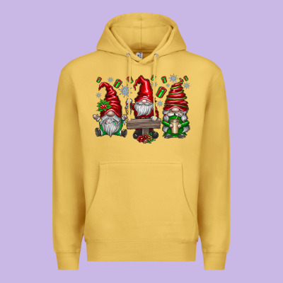 Christmas Gnomes Celebration Premium Hoodie Designed By Cowhidedigitalart