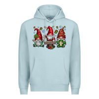 Blue Mist christmas gnomes celebration Premium Hoodie - CowhideDigitalArt