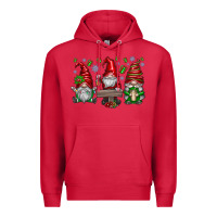 Cardinal christmas gnomes celebration Premium Hoodie - CowhideDigitalArt