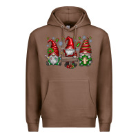 Chestnut christmas gnomes celebration Premium Hoodie - CowhideDigitalArt