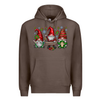 Coffee christmas gnomes celebration Premium Hoodie - CowhideDigitalArt