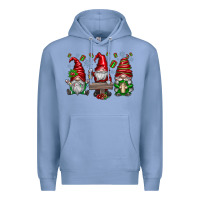Colony Blue christmas gnomes celebration Premium Hoodie - CowhideDigitalArt
