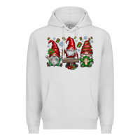 Dove Grey christmas gnomes celebration Premium Hoodie - CowhideDigitalArt