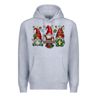 Heather Grey christmas gnomes celebration Premium Hoodie - CowhideDigitalArt
