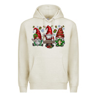Oatmeal Heather christmas gnomes celebration Premium Hoodie - CowhideDigitalArt