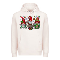 Pale Pink christmas gnomes celebration Premium Hoodie - CowhideDigitalArt