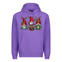 Purple christmas gnomes celebration Premium Hoodie - CowhideDigitalArt