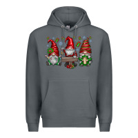 Rock christmas gnomes celebration Premium Hoodie - CowhideDigitalArt