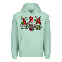 Seafoam christmas gnomes celebration Premium Hoodie - CowhideDigitalArt