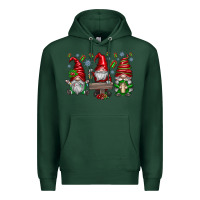 Sports Green christmas gnomes celebration Premium Hoodie - CowhideDigitalArt