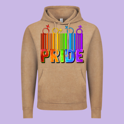 Pride Barcode Vintage Hoodie Designed By Fadigitalartstudio