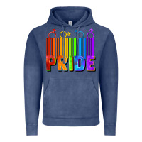 Vintage Denim Pride Barcode Vintage Hoodie - FaDigitalArtStudio