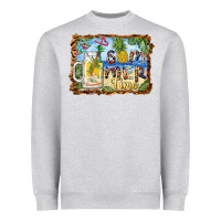 Heather Grey summer time pineapple and  beach Heavyweight Sweatshirt - BarkalooDesign