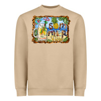 Mushroom summer time pineapple and  beach Heavyweight Sweatshirt - BarkalooDesign