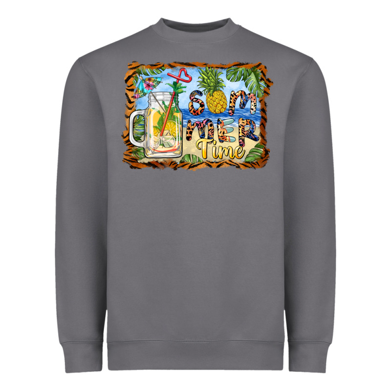 Summer Time Pineapple And  Beach Heavyweight Sweatshirt by BarkalooDesign | Teevron
