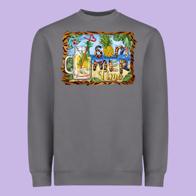 Summer Time Pineapple And  Beach Heavyweight Sweatshirt Designed By Barkaloodesign