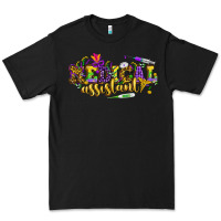 Black MA Medical Assistant Mardi Gras Premium Tee - HowdyJamesFarm