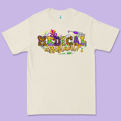 Ma Medical Assistant Mardi Gras Premium Tee Designed By Howdyjamesfarm