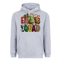 Heather Grey elf squad with elf hat and socks Heavyweight Hoodie - AdoDesignShop