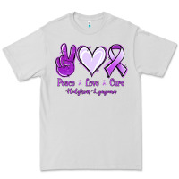 Dove Grey Peace Love Cure Odgkins Lympoma Premium Tee - Jasminsmagicworld