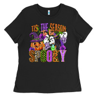Black tis the season to be spooky Ladies Tee - CowGirlArtShop
