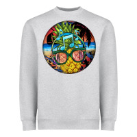 Heather Grey pineapple relaxing Heavyweight Sweatshirt - BarkalooDesign