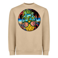 Mushroom pineapple relaxing Heavyweight Sweatshirt - BarkalooDesign