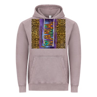 Vintage Zinc Leopard nana Vintage Hoodie - FaDigitalArtStudio