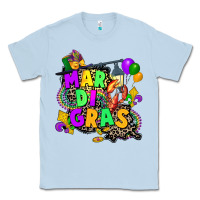 Dusty Blue louisiana map mardi gras Classic Tee - CowGirlArtShop