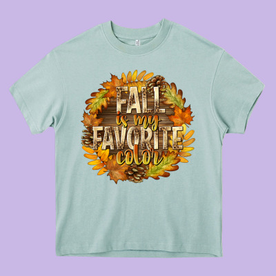 Fall Is My Favorite Color Heavy Core Tee Designed By Texasbilliewilder