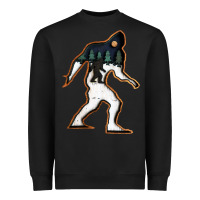 Black bigfoot wood layered christmas Heavyweight Sweatshirt - DesigneFamous