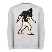 Bigfoot Wood Layered Christmas Heavyweight Sweatshirt | Teevron