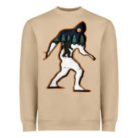 Mushroom bigfoot wood layered christmas Heavyweight Sweatshirt - DesigneFamous