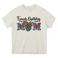 Cream french bulldog mom Heavy Core Tee - RanaPortraitStore