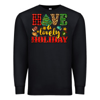 Black have a lovely holiday with gloves Premium Sweatshirt - AdoDesignShop