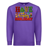 Purple have a lovely holiday with gloves Premium Sweatshirt - AdoDesignShop