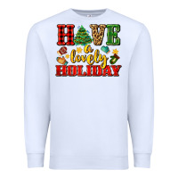 White have a lovely holiday with gloves Premium Sweatshirt - AdoDesignShop