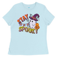 Baby Blue stay spooky Ladies Tee - CowGirlArtShop