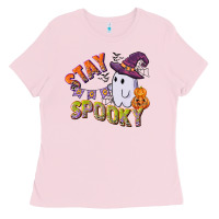Bubblegum Pink stay spooky Ladies Tee - CowGirlArtShop