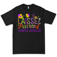 Black Loissez les bon temps rouler with balloon Premium Tee - HowdyJamesFarm