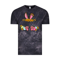 Cloud Black Western Easter bunny name frame Vintage Tee - OliviaCreatesArt