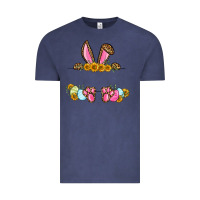 Vintage Denim Western Easter bunny name frame Vintage Tee - OliviaCreatesArt
