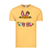 Vintage Mustard Western Easter bunny name frame Vintage Tee - OliviaCreatesArt