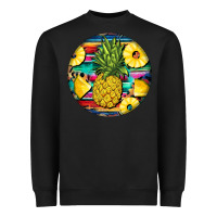 Black pineapple leopard Heavyweight Sweatshirt - BarkalooDesign