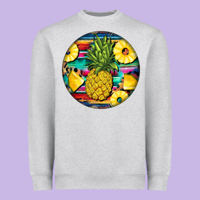 Pineapple Leopard Heavyweight Sweatshirt Designed By Barkaloodesign