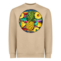 Mushroom pineapple leopard Heavyweight Sweatshirt - BarkalooDesign