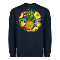 Navy pineapple leopard Heavyweight Sweatshirt - BarkalooDesign