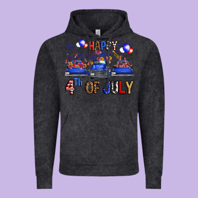 Western Truck Hello Fourth Of July America Vintage Hoodie Designed By Fadigitalartstudio