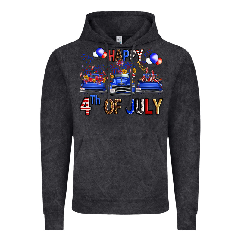 Western Truck Hello Fourth Of July America Vintage Hoodie by FaDigitalArtStudio | Teevron